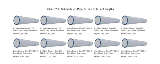 clear pvc sch40 pipe