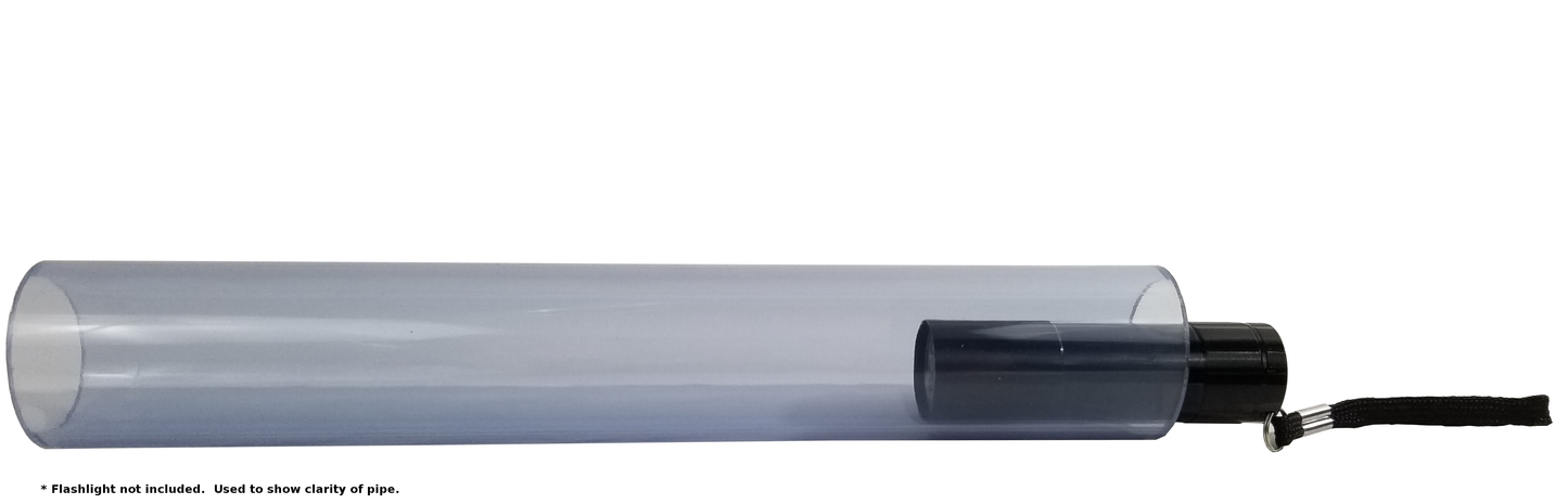 1/2 Inch Diameter Clear PVC SCH40 Pipe, Choose Your Length